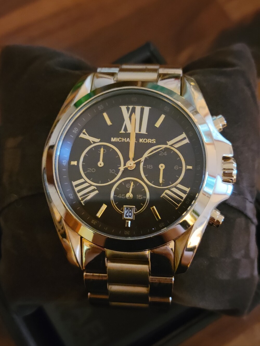 Michael Kors Unisex Gold Brown Wrist Watch